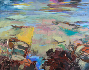 Ausblick Acryl  auf Leinwand 120 x 150