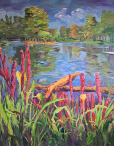 Blutweiderich ÖL auf Leinwand 150 x 120 cm