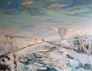 Frozen River Acryl auf Leinwand 120 x 150 cm