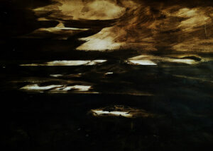 Moor Tusche auf Bütten 100 x 140 cm