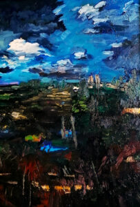 Moorsonne Öl auf Leinwand 100 x 80 cm