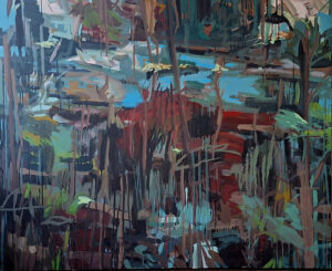 Waldweiher Acryl auf Leinwand 120 x 150 cm