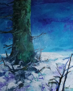 Winterbaum Öl Auf Leinwand 150 x 120 cm